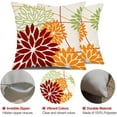 thumbnail image 6 of Red Orange Fall Pillow Cover 20X20 Inch Set of 2 Outdoor Waterproof Floral Orange Decorative Pillowcase Decor for Couch Patio Funiture Garden Print Polyester Cushion Cover 01N, 6 of 6