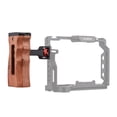thumbnail image 4 of Adjustable Wooden Camera Cage Handle Left/Right Side Hand Grip 1/4 Inch Screw ARRI-Style Mount with, 4 of 8
