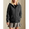 thumbnail image 3 of Yeokou Women's Casual Full Zip Up Sherpa Lined Hoodie Sweatshirt Jacket Coat, 3 of 7