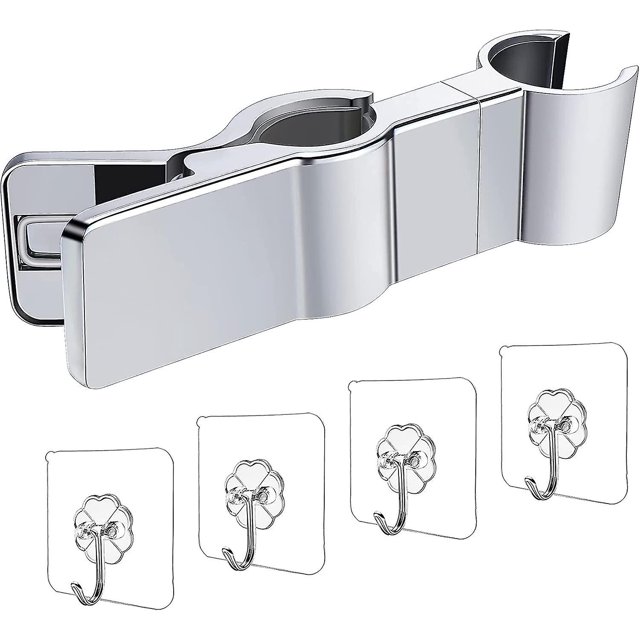 Punch-free Shower Bracket Shower Rod Sliding Sleeve Hand-held Fixed Seat Nozzle Alloy Middle Insert Clip