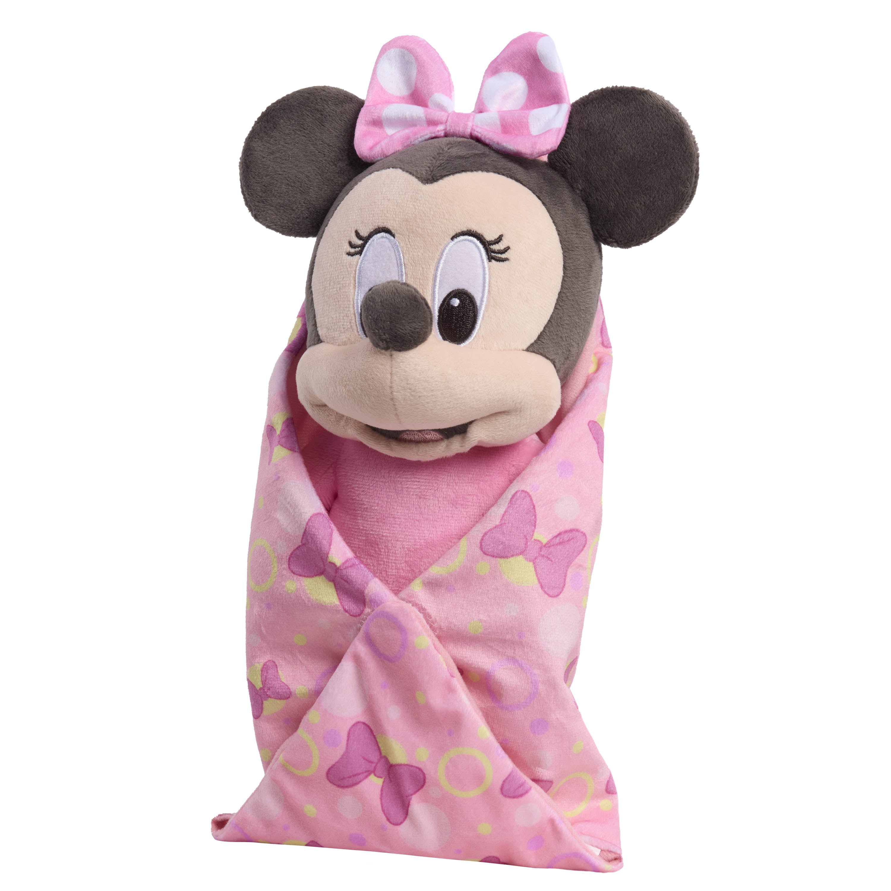 Peluche Disney Minnie avec couverture, peluche de 29 cm pour enfants de 2 ans et plus