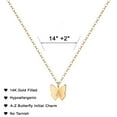 thumbnail image 2 of TURANDOSS Initial Butterfly Necklace for Women 14K Gold Rose Gold Filled Dainty Butterfly Pendant Choker Necklace Jewelry Gifts for Women, 2 of 7