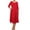 Red, variant on MOA Collection Plus Size Women's 3/4 Sleeves solid dress