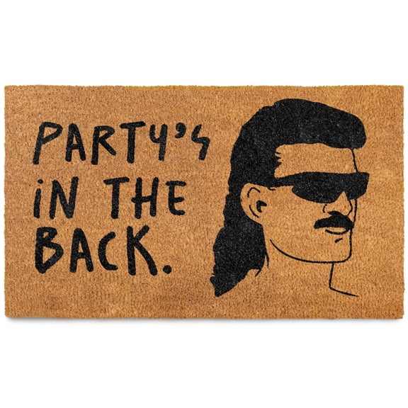 Partys In The Back Doormat 30x17 Inch Welcome Mat Outdoor Coir Door Mat