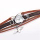 thumbnail image 3 of Reloj de pulsera con patrón de oscilación de corazón de cuarzo con correa de cuero de PU para mujer a la moda (marrón), 3 of 4
