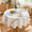 Blue-55" (Round), variant on Linen Style Embroidered Table Cloth 55"x55" Round Blue