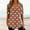 Brown, variant on Sakmal Quarter Zip Tee Polka Dot Tunic Short Sleeve V-Neck Shirts Tops for Women Trendy