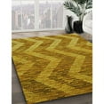 thumbnail image 3 of Ahgly Company Tapis de Zone Rond d'Intérieur Lavable à la Machine, Style Transitionnel, Jaune, 7 Pieds Rond, 3 of 7
