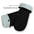 thumbnail image 4 of Premium Grade Suede Deerskin Black Mittens for Winter, 4 of 7