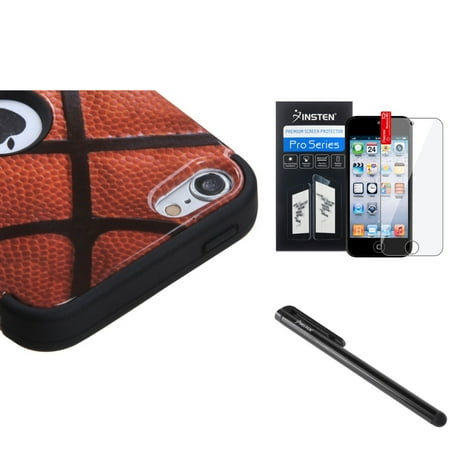 Basketball Court Ipod 5 Case Insten Basketball TUFF Hybrid Phone Hard Case Cover For Apple iPod Touch 6th 6G 6 5th 5G 5 + Shield + Pen ()