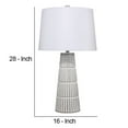 thumbnail image 5 of Benjara BM263654 Table Lamp with Cement Conical Engraved Vertical Lines Base, Gray, 5 of 5