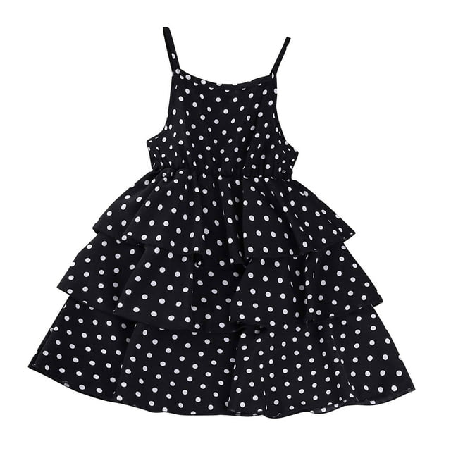 Jupes pour Filles, Nœuds pour Filles, Nouvelle Jupe d'Été Sans Manches Imprimée Col Rond Broderie en Maille Princesse