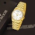 thumbnail image 5 of Men Watch Classic Analog Quartz Date Stainless Steel Milanese Mesh Band Ultra-Thin Rectangle Dial Luminous, 5 of 6