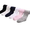 thumbnail image 3 of Liacowi Kids Baby Girls Cotton Tights Pure Color Warm Soft Elastic High Waist Pantyhose, 3 of 5