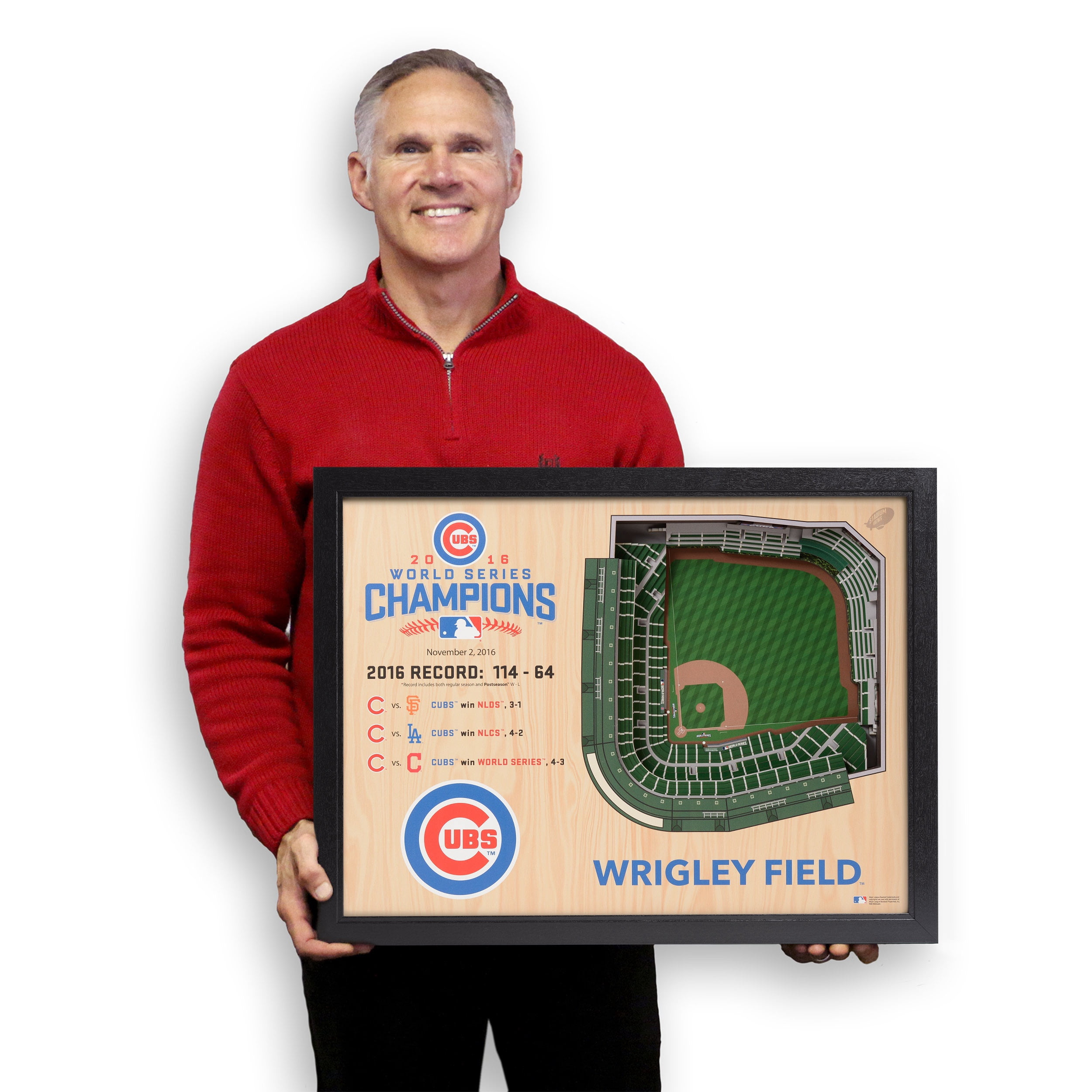 YouTheFan MLB Chicago Cubs WS 25-layer Stadiumview Wall Art