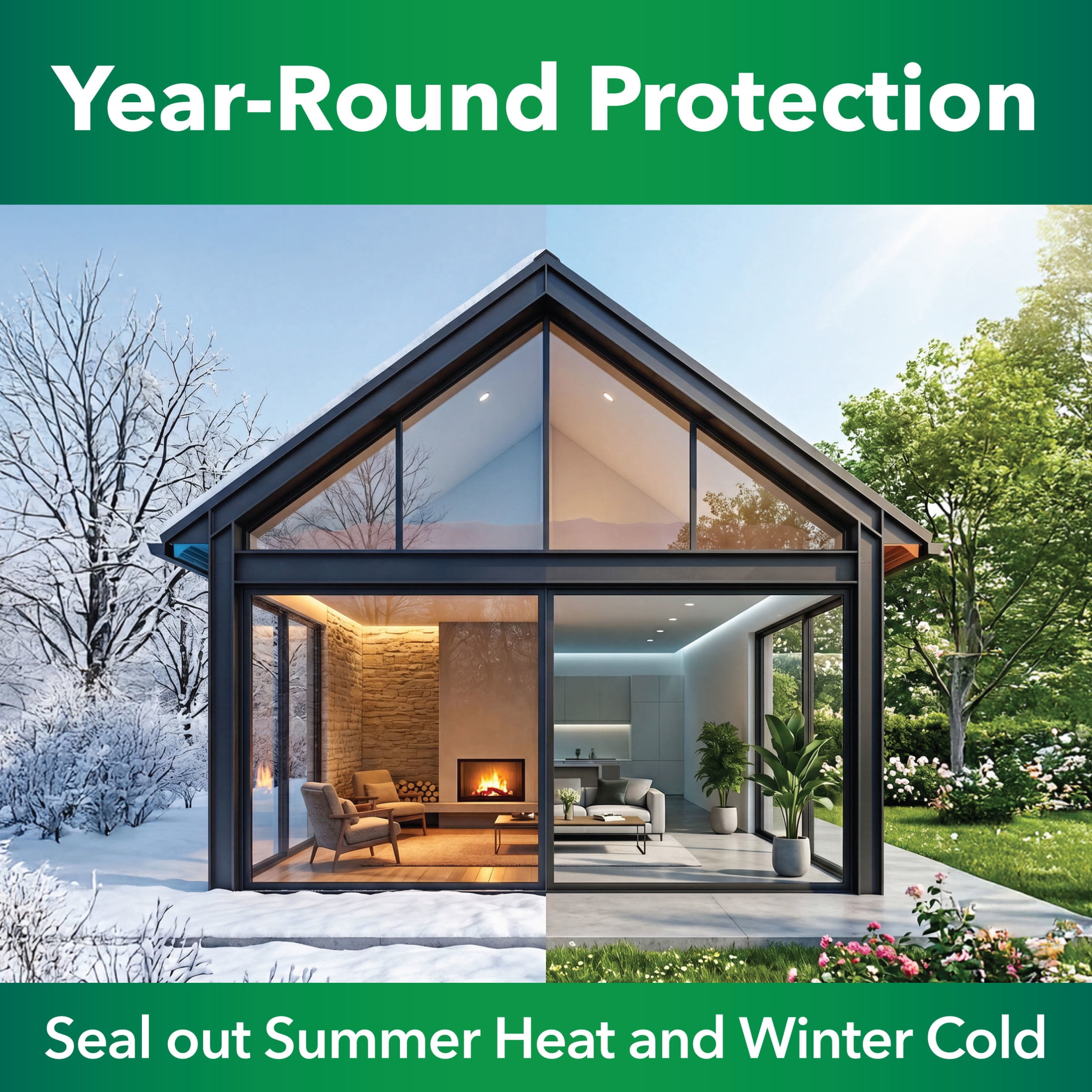 (3 pack) Duck Brand, White Vinyl Clad Door Seal, Four 40.5 Inch And One 36 Inch Strips, Seals 1 Door, Easy Installation