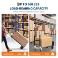 thumbnail image 6 of Soonbuy 2 in 1 Convertible Hand Truck Dolly, 220lbs Load Capacity Folding Cart with Wheels, Elastic Straps, Carbon Steel Collapsible Dolly Cart for Home, Warehouse, Supermarket, Office, 6 of 8