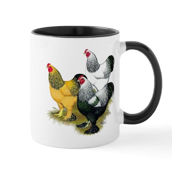 CafePress - Brahma Rooster Assortment Mug - 11 oz Ceramic Mug - Novelty Coffee Tea Cup