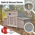 thumbnail image 6 of Aukfa Large Chicken Coop Wooden 6 Nesting Boxes Chicken Cage for Outdoor, Backyard, Gray, 6 of 9