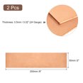 thumbnail image 2 of Pure Copper Sheet, 2pcs 8" x 2" x 0.02" 24 Gauge T2 Copper Metal Plate for Crafts, Electrical Repairs, 2 of 5