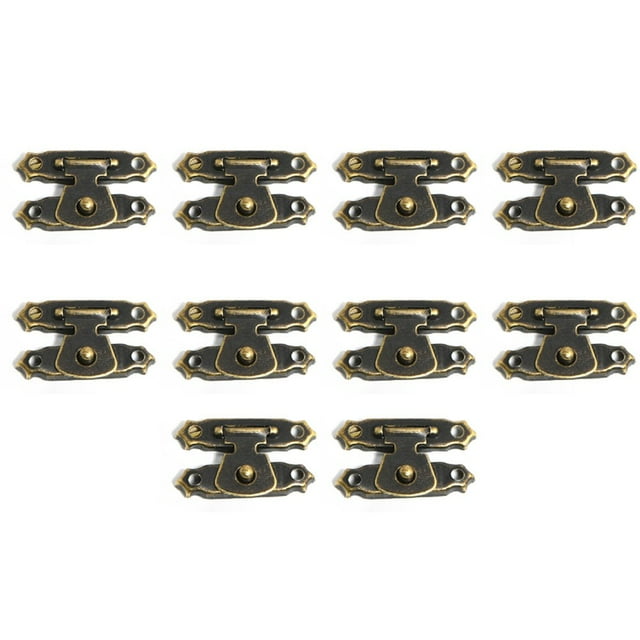 MYG 10 Pcs Boîte à Bijoux Bronze Antique/or Loquet de Valise Fermoir Hasp