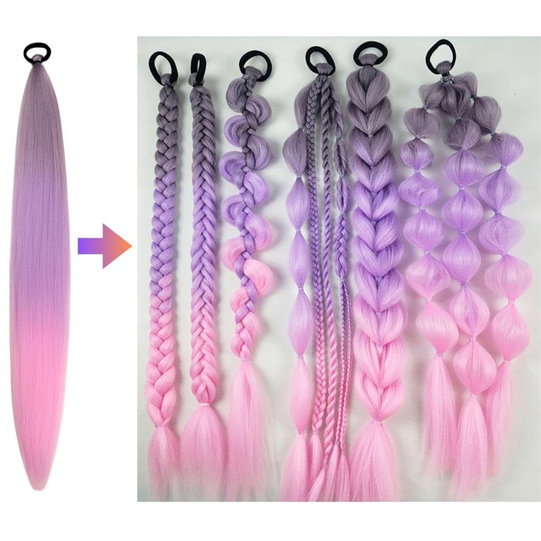 Blue Purple Braiding Hair Extension for Braids Synthetic  display picture 1