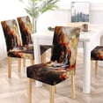thumbnail image 5 of ZHANZZK Magical Space Wolf Stretch Chair Cover Protector Seat Slipcover for Dining Room Hotel Wedding Party Set of 6, 5 of 6