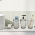 thumbnail image 4 of Unique Bargains 4Pcs Transparent Bathroom Accessories Set Gray, 4 of 4
