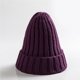 thumbnail image 4 of Minnieouse Sombrero Unisex mezclas de algodón sólido cálido HIP HOP sombreros de punto hombres gorras de invierno mujeres Skullies gorros para Sombreros morado oscuro Minnieouse AP000123-03, 4 of 6