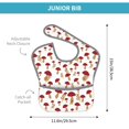 thumbnail image 4 of Susaid Red Mushroom Print Bibs for Babies Toddlers Adjustable Waterproof Free Soft Durable Bibs for eating with Large Pocket Food Catcher, 4 of 8