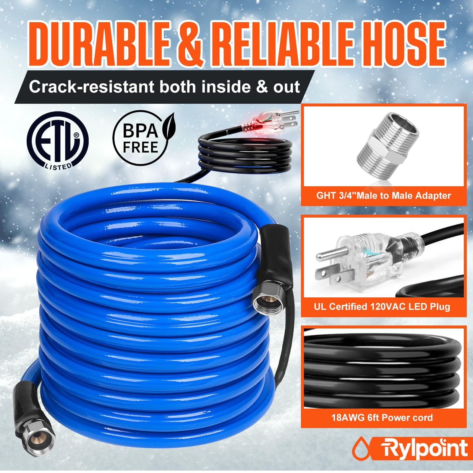 75FT Heated Rv Water Hose