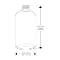 thumbnail image 4 of Mountainleaf 3 Pack 16 oz Empty Clear Squat Boston Round PET Plastic Bottles with Black Disc Caps, 4 of 4