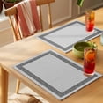 thumbnail image 4 of Grey Placemats Set of 8, Greek Chinese Style Non-Slip Place Mats Washable Table Mats for Kitchen Dining Table Decorations Indoor/Outdoor, 4 of 9