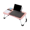 thumbnail image 5 of Mind Reader Foldable Bed Tray, Lap Desk with Fold-Up Legs, Freestanding Portable Table for Laptop, Tablet, Reading, Pink, 5 of 9