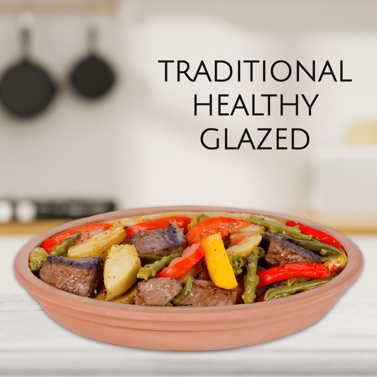 Handmade Portuguese Terracotta Crème Brûlée Ramekins - Set Of 4, 5x5 Inches | Glazed Clay Dessert Dishes, Microwave Safe