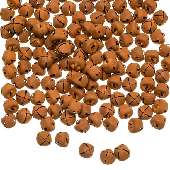 Campanas navideñas Zhanmai Jingle, 300 piezas, oxidadas, 1,27 cm, hechas a mano
