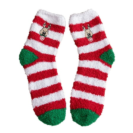 

Christmas Socks Super Cute Warm Plush Soft Print Women s Christmas Ear Socks Socks Winter Socks