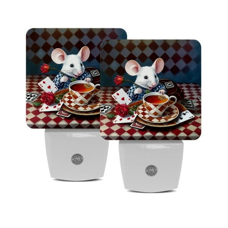 

Night Light Night Lights Plug into Wall 2-Pack Nightlight Plug in Night Light Dusk to Dawn Night Lamp Led Night Light for Adults Kids Room Lingge Fairy Tale Animal Rabbit Cartoon