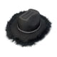 thumbnail image 4 of Sombrero de vaquero occidental Cadena de abalorios para disfraz Vestido de lujo decorativo Sombrero de con adorno de plumas artificiales para Negro Hugo Sombrero de vaquero, 4 of 10