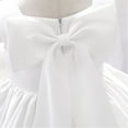 thumbnail image 6 of IBTOM CASTLE Flower Girl Dress Satin Bowknot Tutu Wedding Bridesmaid Christening Pageant Birthday Party Evening Prom Gown 18-24 Months White, 6 of 9
