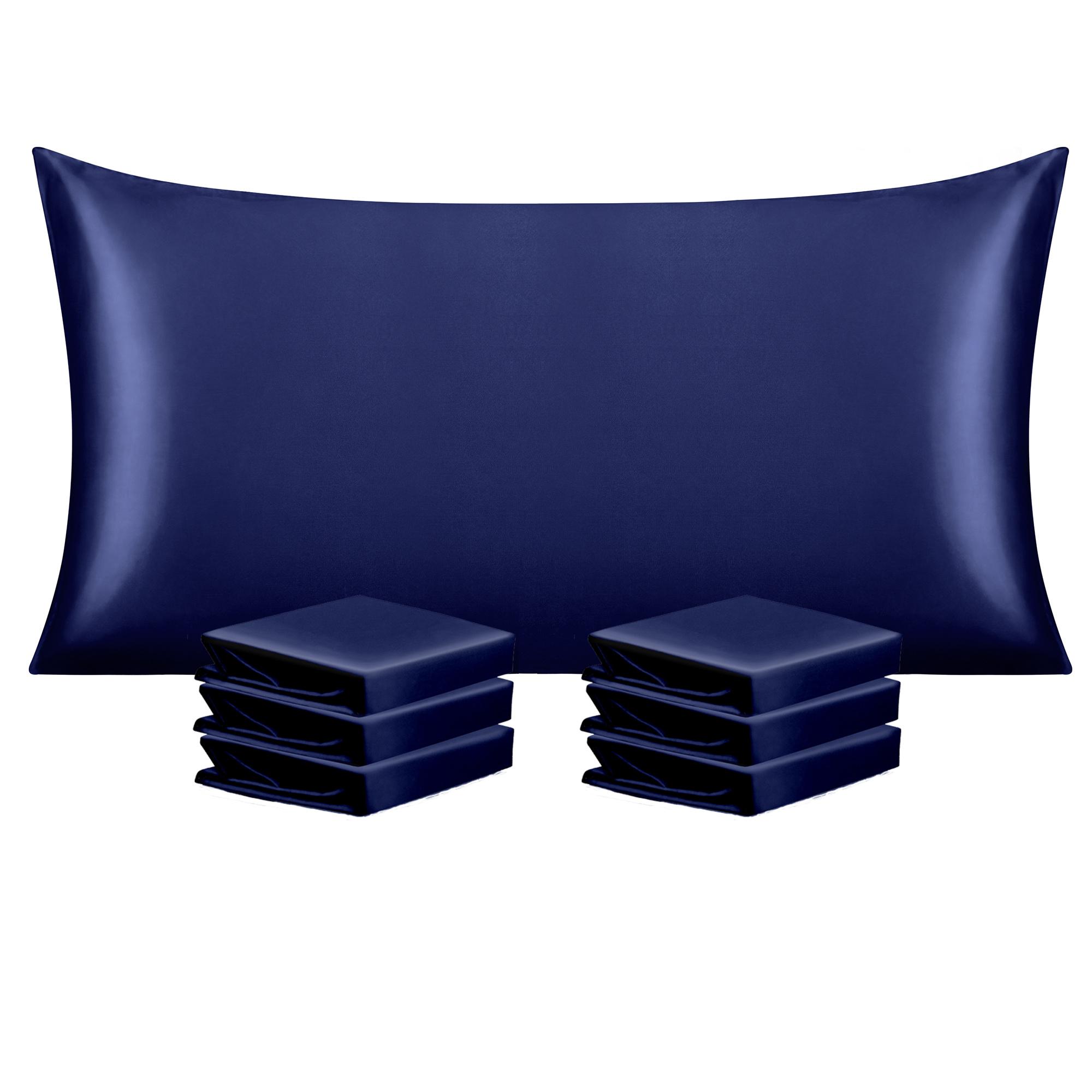 NTBAY 6 Pack Silk Satin King Pillowcases for Hair and Skin, Luxury and