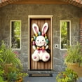 thumbnail image 7 of Luxcidy 1pcs Easter Door Cover, Happy Easter Door Cover Easter Bunny Front Proch Door Sign Banner, for Front Door Welcome Spring Easter Seasonal Hanging Decorations(70" X 35"), 7 of 7