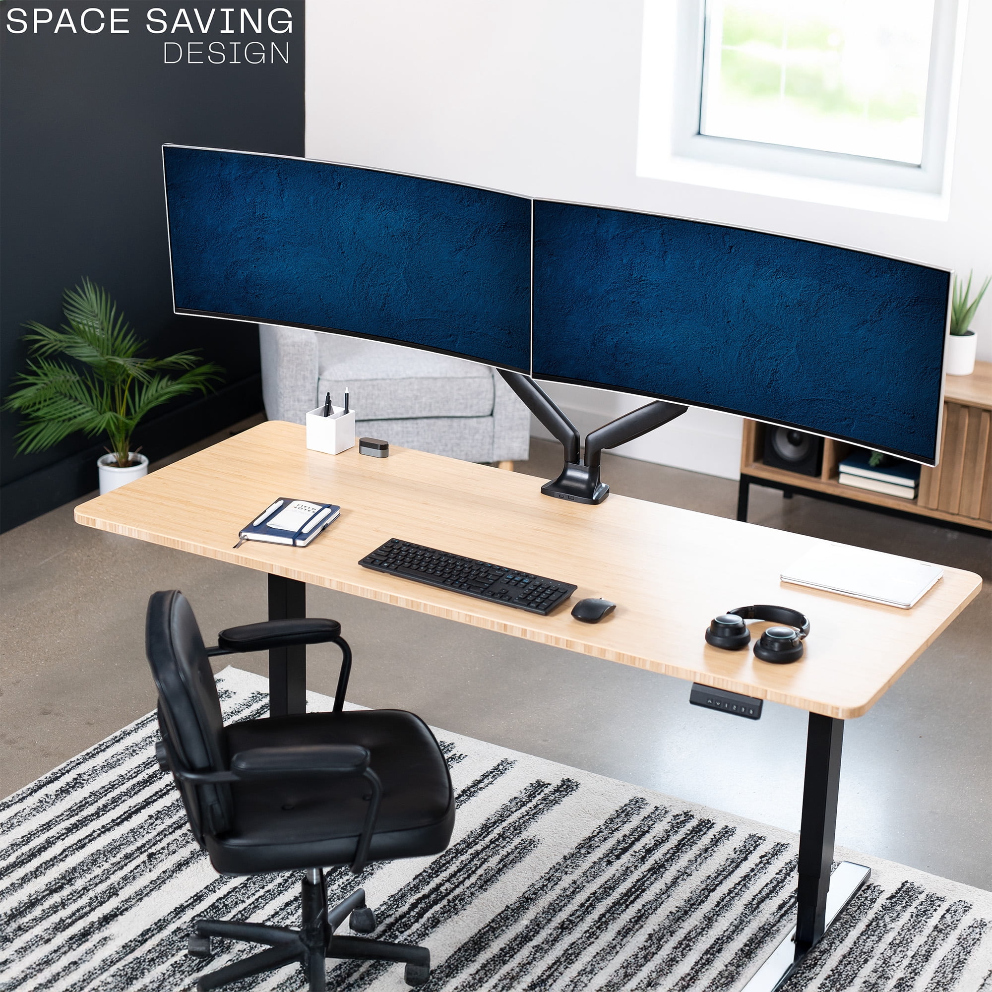 VIVO Dual Ultrawide 40" Computer Monitor Desk Mount with Pneumatic Spring Arms
