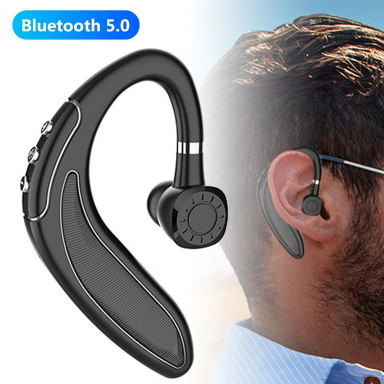 Impasse zanger voorzien Bluetooth 5.0 Earphone Wireless Headset Earhook Stereo Business Headset  with Mic Handsfree Music Earphones For iPhone Samsung - Walmart.com