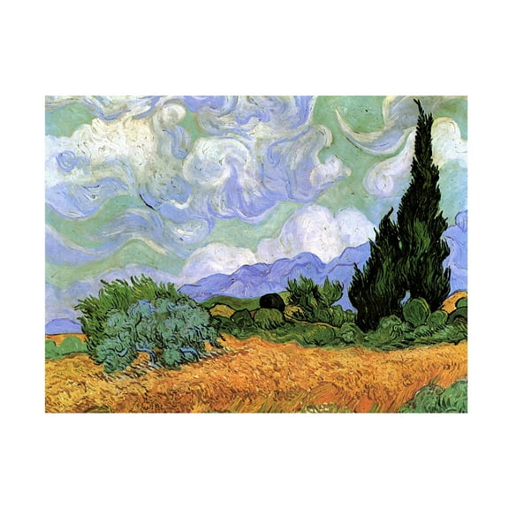Vincent van Gogh 'Wheatfield with Cypresses' Canvas Art
