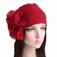thumbnail image 2 of Chapeau Rétro pour Femmes avec Grandes Fleurs, Turban Jaune, 2 of 6