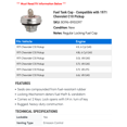 thumbnail image 2 of Fuel Tank Cap - Compatible with 1971 Chevy C10 Pickup, 2 of 2