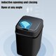 thumbnail image 4 of Bote de basura inteligente con sensor para el hogar, tapa de apertura automática, a prueba de olores, para dormitorio, baño, sala de estar, cocina, batería de larga duración, bote de basura de plástic, 4 of 6