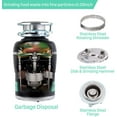 thumbnail image 3 of Garbage Disposals KUPPET 1/2 HP Food Waste Disposer with Power Cord 1700 RPM Continuous Feed Super Quiet&Easy to Install 38 OZ. Capacity Stainless Steel, 3 of 5