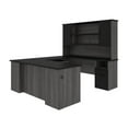 thumbnail image 5 of Bestar Norma Transitional Engineered Wood Computer Desk in Black and Bark Gray, 5 of 5